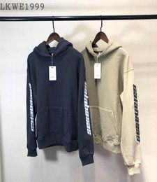 West Season 5 Hoodie Men Women 1:1 Cotton Oversize Pullover Patch Embroidery Calabasas Hooded Blue Khaki6850161