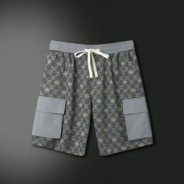 Mens shorts 100% algodão de luxo de luxo de designer curto esportes de verão tendência pura calça de banho curta respirável pura A9