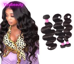 Brazilian Virgin Hair Extensions 100 Human Hair 3 Bundles Body Wave Double Wefts Natural Colour Body Wave Soft Whole Yirubeaut7792838