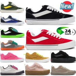 Luxury designer shoes for men Knu skool low Classic Imran Potato black white Stack Platform Rose Pink Taupe Suede gum outdoor mens womens casual sneakers trainers