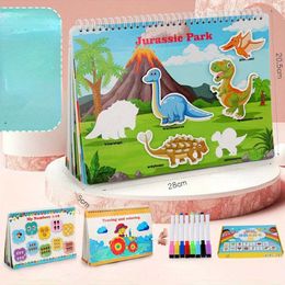 Learning Toys Childrens Education Toy Book City Animal Multi Scene DIY Sticker Colorful Quiet Book G240529