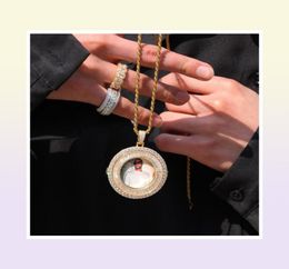custom picture pendant necklaces men women hip hop luxury designer diamond customize po pendants couple family jewelry love gif4444849