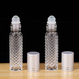 10ml Glass Roller Ball Bottles For Essential Oils Clear Empty Refillable Bottle Leak-Proof Massage Roll-On Sub-Bottle