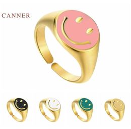 CANNER Big Opening Rings For Women Girls 925 Silver Ring Trend Anillos Mujer Fine Jewellery Paired Minimalist 2107011138353