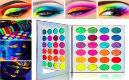 24 Colours Eyeshadow Palette Matte Sequins Glow Bright Eye Shadow Pigment Fluorescent Makeup Cosmetics Pigment TSLM21593431