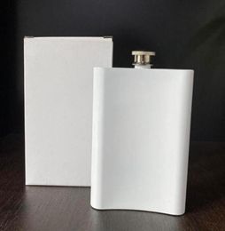 Blank Sublimation Flask 8oz Hip Flask Stainless Steel Water Bottle Double Wall Outdoor Tumblers Whisky Drinkware Sea GGA38608180