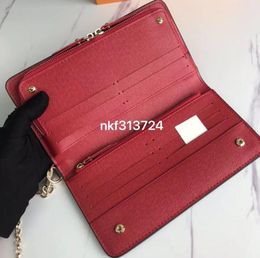 Designer Organizer wallet for women lady standard wallet chain purse leather lady long purse moneybag zipper pouch coin pocket man4110375