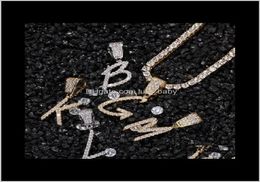 Fashion Designer Chain Luxury 24 Letters Necklace For Men Women Cubic Zirconia Diamonds Hip Hop Jewelry Jqzb5 Necklaces Nsmlx5057944