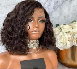 Short Wavy Bob Wig Lace Front Human Hair Wigs Bleached Knots Virgin Brazilian 13x4 Lace Wig Pre Plucked Natural Hairline69803824932934