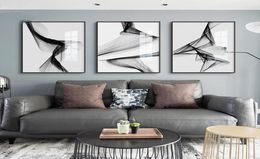 Nordic Black White Art Wall Art Canvas Painting Posters Prints Abstract Line Picture for Living Room Modern Home Decor No Frame1722100