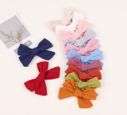 Bulk 36pclot 36inch Solid Lace Bows Hair Clips Baby Cotton Hair Bow Hairpins Girl039s Kids Children Hair Accessories9175458