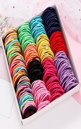 2020 New 100PCSSet Girls Candy Colours Nylon Elastic Hair Bands Children Rubber Band Headband Scrunchie Fashion Hair Accessories1629170