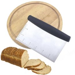 Stainless Steel Metal Griddle Scraper Chopper - Great as Dough Cutter for Bread and Pizza Dough baking supplies