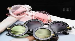 new sunglasses small bees round frame sunglasses men and women fashion glasses trend sunglasses UV400 6573238