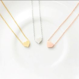Everfast Wholesale Tiny Heart Pendant Women Long Chain Necklace Copper Pendants Gold Silver Plated Female Jewellery EFN028-F 2575