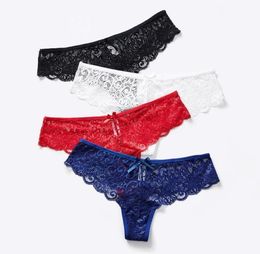 Women039s Panties 3 Pcs Woman Lace Underwear Thong GString Sexy Briefs Lingerie Tback Female For Women Panty Set1785160