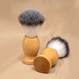 Men's Shaving Brush Barber Salon Men Facial Beard Cleaning Appliance Shave Tool Razor Brush with Wood Handle