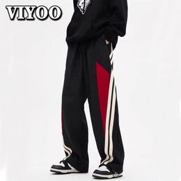 Mens Womens Oversized Y2K Clothes Tracksuit Baggy Trousers Sweatpants Streetwear Hip Hop Mopping Wide Leg Track Pants For Men 240527