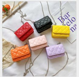 Baby Girls Brand Bags Fashion One Shoulder Princess Messenger Purse Kids Leather Bag Children Small Square Backpacks7776960