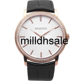 audemar watch pigeut piquet Luxury Designer Watches Royalss Oaks Wristwatch 41mm Public New 18k Rose Gold Original Diamond Automatic Mechanical Men's Watch