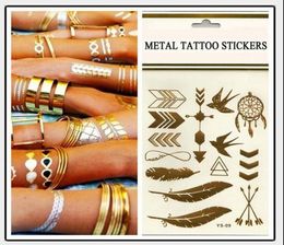 Temporary tattoo Gold tattoo Flash Tattoos Leaf Tatoos Metallic Sexy Products Jewellery Henna Tatoo Body Art tattoo stickers 1425cm8750605