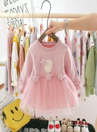 2020 Autumn Newborn Baby Girl Dress For Girl 1 Year Birthday tutu Dress Princess Baby Dress Infant Clothing Toddler Dresses Q07161748855