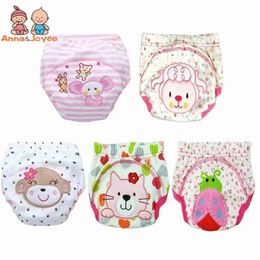 4 pieces/batch of baby diapers childrens reusable underwear breathable hood cotton training pants selection design HTRX0015 240510