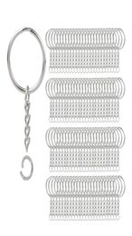 200Pcs Split Key Chain Rings with Chain Silver Key Ring and Open Jump Rings Bulk for Crafts DIY 1 Inch25mm4451814