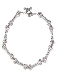 Achsection Bone Halskette voller Diamanten blinkt Diamanten Fivesection Knochen Saturn Halskette Europäische und amerikanische Punk2551980