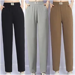 Pants women's new slacks summer high-waisted slim pants breathable