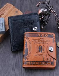 Design men dollar purse wallet leather designer card holders wallets Money Clip Dollar Bill Leather Card Holder Wallet Purse 1454506