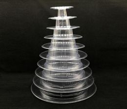 Tier Tower Macaron Display Stand Round Cake PVC Tray Birthday Wedding Rack Decorating Tools Other Bakeware2634434