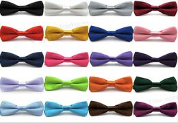 Kids Bow Tie Boys Candy Colour Ties Classic Plain General Neckties Fashion Butterfly Bowknot Wedding Party Suit Accessories CLS7902872611
