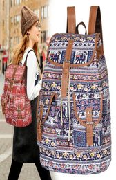 Backpack British Fashion Women039s Vintage Embroidery Ethnic Canvas Bohemian Teenager School Bag Printing Casual4002842