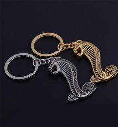 3D Metal Cobra Snake Emblem Badge Auto Car Keyring Key Ring Chain Keychain For Ford Focus 2 3 Mustang shelby GT Car Accessories3336000