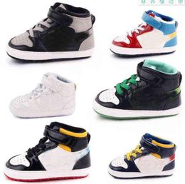 3pairslotbaby leather High Top Sneakers Crib Infant First Walkers Boots designer shoes kids Slippers Toddlers Soft Sole Slipon 3787417