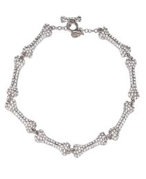 Achsection Bone Halskette voller Diamanten blinkt Diamanten Fivesection Knochen Saturn Halskette Europäische und amerikanische Punk1825298