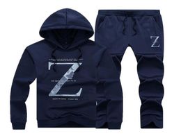Men039s Hoodies Sweatshirts Tech Fleece Tracksuit Letter Print JacketPant 2 Pieces Set Autumn Sportswear Mens Male Plus Size9128225