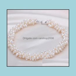 Necklaces Beaded Necklaces & Pendants Jewelry 45Mm White Small Rice Beads South Sea Natural Pearl Necklace 17 Inch S925 Sier Aessories Drop