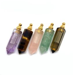 Pendant Necklaces Natural Stone Perfume Bottle Crystal Necklace Lady Jewellery Fashion Women Essential Oil Diffuser Accessories4083693