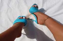 Scarpe per pantofole da donna di punta quadrata sandali estivi sandali multi nodo sexy tallone di tallone da donna rome scarpe da donna 7196539