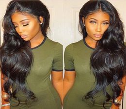 Brazilian Body Wave Glueless Full Lace Wigs Human Hair Body Wave Wigs Wavy Natural Color with BabyHair Natural Hairline6981595