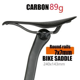 ELITAONE 89g EVA Carbon Bike Saddle Comfortable Ultra-Light Saddle MTB Saddle 7x7mm Racing Bicycle Installation 240*143MM 240523