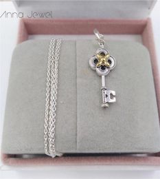 jewelry Necklace Designer Valentine Key & Flower 14K Gold 925 Sterling silver Designer Necklace for women pendant sets birthday gifts 399339C01-701127511