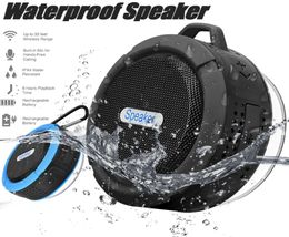 C6 Speaker Wireless Bluetooth Speaker Potable o Player Waterproof Speaker Hook And Suction Cup Stereo Music Player With Retail Package5263115