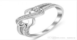 WholeGenuine 925 Sterling Silver Jewellery Designer Brand Rings For Women Wedding Lady Infinity 35 Ring Size4144689