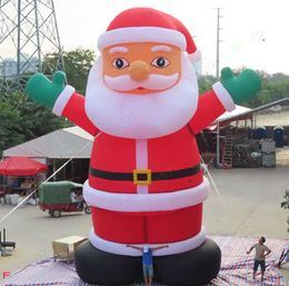 wholesale Outdoor Activities 4m 13.2ft/ 12m 40ft tall Giant Large Inflatable Santa Claus Model with led light For Christmas Festival Playground Decoration