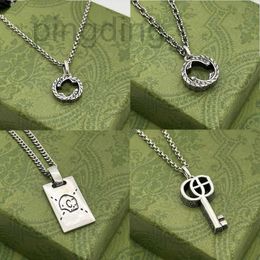 High Quality designer Jewellery necklace 925 silver chain mens womens key pendant skull tiger with letter designer necklaces fashion gift G671