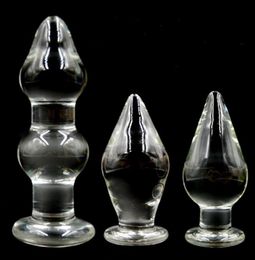 Dia 48mm to 80mm Pyrex Crystal Glass Anal Plug Big Long Glass Butt Plug Penis Adult Gspot Male Masturbator Dildo Gay Sex Toys Y193353044