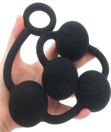 Silicone Super Long Big Anal Beads Huge Butt Plug Dilatador Anal Balls Expander Anal Plug Vaginal Dilator Sex Toys For Women Men Y9561386
